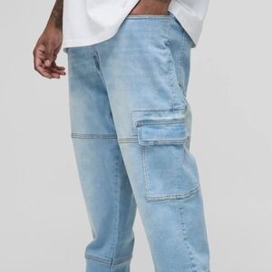 NWT Men's Cargo Drawstring Jeans by Smoke & Ash 36x32